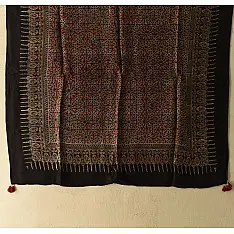 Neelanjana . नीलांजना ~  Square Modal Silk Scarf  ~ Ajrakh Printed
