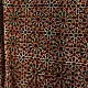 black ajrakh silk square scarf hand block printed rust indigo geometric pattern tassel scarf