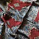 deep indigo blue madder red ajrakh modal silk dupatta hand block printed patchwork body chand moon medallion motifs ornate petal pallu traditional mihrab arched detail wedding festive wear sustainable luxury natural dyed with tassels