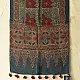deep indigo blue madder red ajrakh modal silk dupatta hand block printed patchwork body chand moon medallion motifs ornate petal pallu traditional mihrab arched detail wedding festive wear sustainable luxury natural dyed with tassels