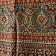 mulberry silk ajrakh dupatta chocolate brown indigo blue chand-buti moon medallion jaal block print minaret border red tassels hand block printed natural dyed silk dupatta