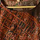 terracotta red indigo blue charcoal ajrakh cotton top diagonal geometric grid block print hand block printed boxy fit artisanal blouse women sustainable fashion natural dyed