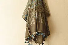 Sakhi . सखी ⁂ Ajrakh Block Printed Pure Cotton Dupatta (55)