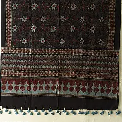 Sakhi . सखी ⁂ Ajrakh Block Printed Pure Cotton Dupatta (12)