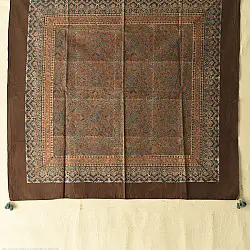 Neelanjana . नीलांजना ~ Hand Block Printed Ajrakh Cotton Square Scarf
