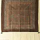 brown ajrakh silk square scarf intricate block pattern orange indigo hand block printed natural dyed scarf