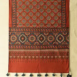 Amoha . अमोहा | Ajrakh Printed Red Cotton Stole