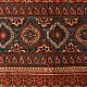 madder red indigo blue ajrakh cotton stole hand block printed floral medallion jaal body traditional paisley kalka border ornate mihrab arched detail artisanal scarf sustainable fashion natural dyed with tassels
