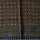 indigo red ajrakh silk square scarf jali lattice pattern hand block printed mughal inspired natural dyed scarf