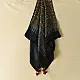 indigo red ajrakh silk square scarf jali lattice pattern hand block printed mughal inspired natural dyed scarf