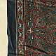 deep indigo blue madder red ajrakh modal silk dupatta hand block printed floral medallion jaal body ornate cross-lattice pallu traditional mihrab arched detail wedding festive wear sustainable luxury natural dyed with tassels