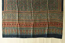 Ajrakh Mulberry Silk Dupatta | Natural dyed - O