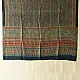 mulberry silk ajrakh dupatta teal indigo blue geometric star clover jaal block print heavy red black minaret palla hand block printed natural dyed silk dupatta