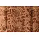 terracotta madder red ajrakh tussar silk stole hand block printed floral jaal body ornate paisley kalka border traditional mihrab arched detail artisanal scarf sustainable wild silk natural dyed