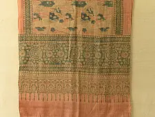 Ajrakh Block Print ~ Natural Dyed Woolen Stole