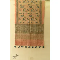 Ajrakh Block Print ~ Natural Dyed Woolen Stole