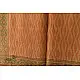 peach moss green ajrakh tussar silk stole hand block printed zigzag leheriya body ornate circular medallion border traditional artisanal scarf sustainable wild silk natural dyed