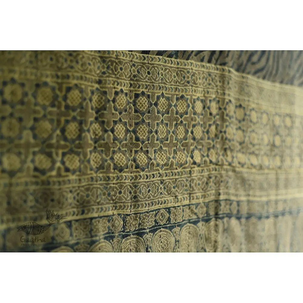 shop Reversible Quilt Shawl with Kantha Stitch Shawl - Wool + Silk