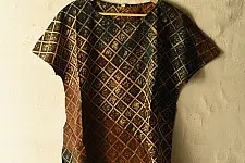 Natural Dyed ~ Block Printed - Ajrakh Cotton Top