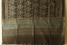 Sakhi . सखी ⁂ Ajrakh Block Printed Pure Cotton Dupatta  (05)