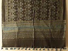 Sakhi . सखी ⁂ Ajrakh Block Printed Pure Cotton Dupatta  (05)