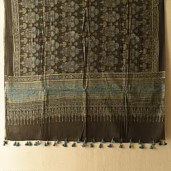 Sakhi . सखी ⁂ Ajrakh Block Printed Pure Cotton Dupatta  (05)