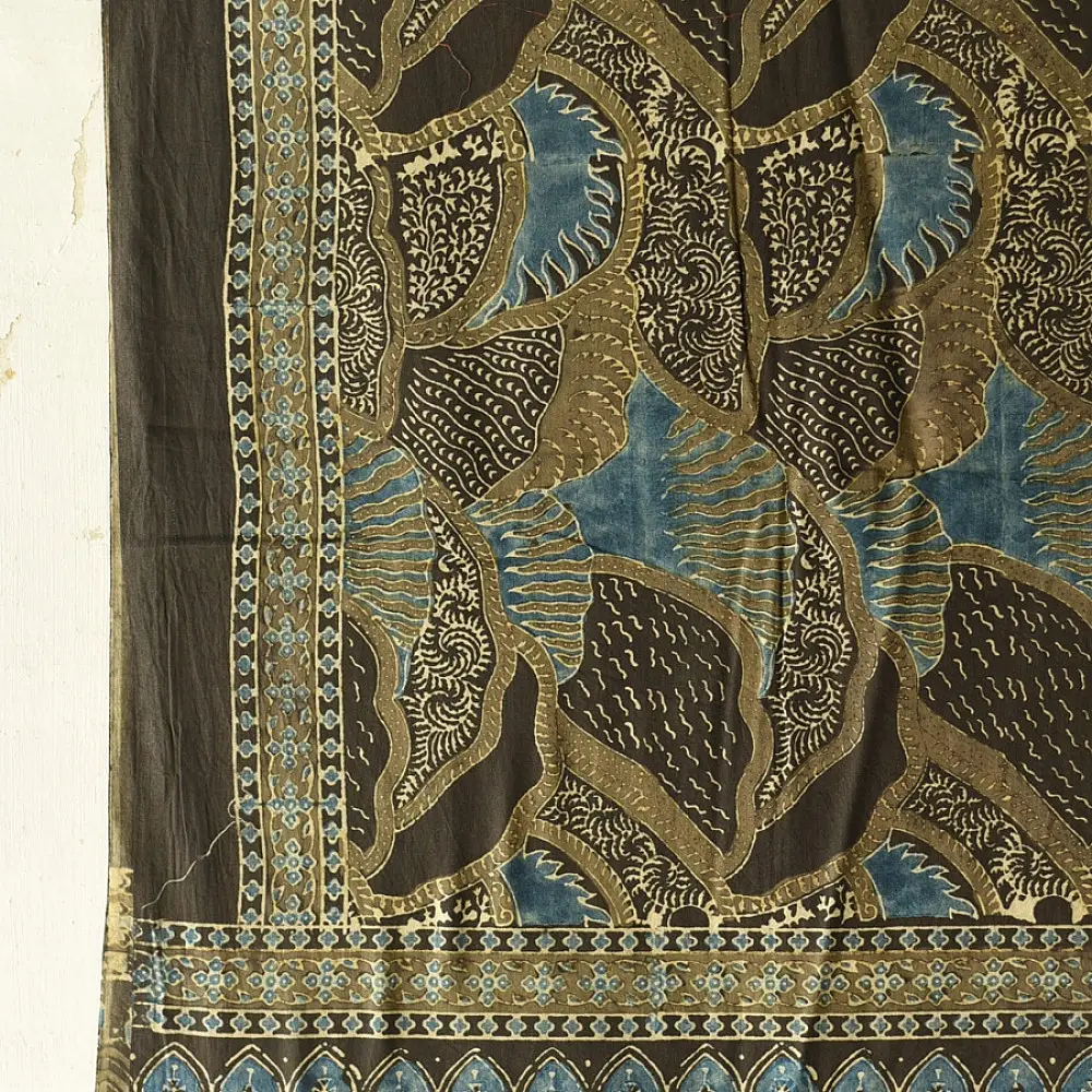 Breathable cotton Ajrakh dupatta with heritage-inspired patterns and Tassels