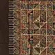 ajrakh silk square scarf square geometric pattern block print hand block printed natural dyed scarf tassels