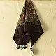 ajrakh silk square scarf square geometric pattern block print hand block printed natural dyed scarf tassels