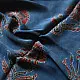 deep indigo blue madder red ajrakh silk stole hand block printed floral buta motif body ornate star medallion border traditional mihrab arched detail artisanal scarf sustainable fashion natural dyed with tassels