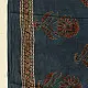 deep indigo blue madder red ajrakh silk stole hand block printed floral buta motif body ornate star medallion border traditional mihrab arched detail artisanal scarf sustainable fashion natural dyed with tassels