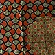 mulberry silk ajrakh dupatta terracotta red indigo blue large circular chand block print hand block printed natural dyed silk dupatta