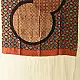 mulberry silk ajrakh dupatta terracotta red indigo blue large circular chand block print hand block printed natural dyed silk dupatta
