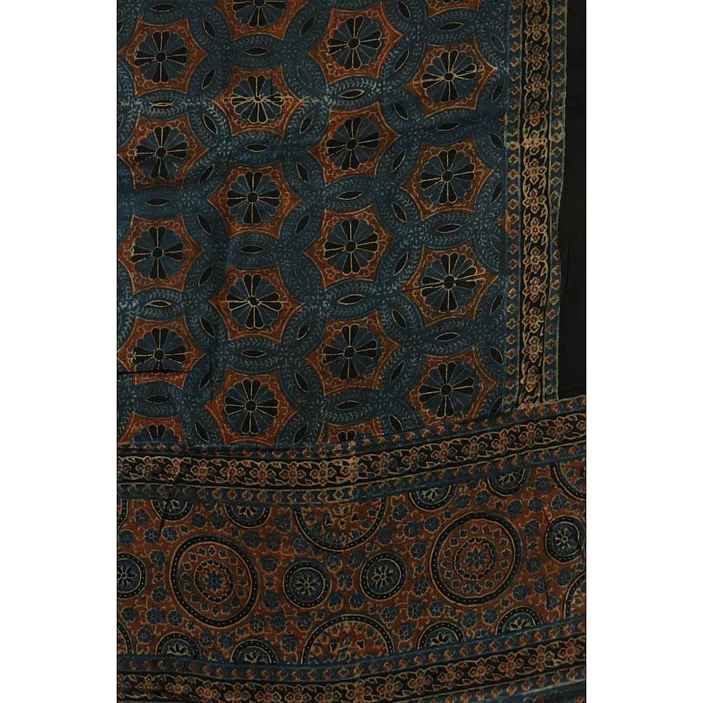 shop ajrakh block printed - Mashru stole