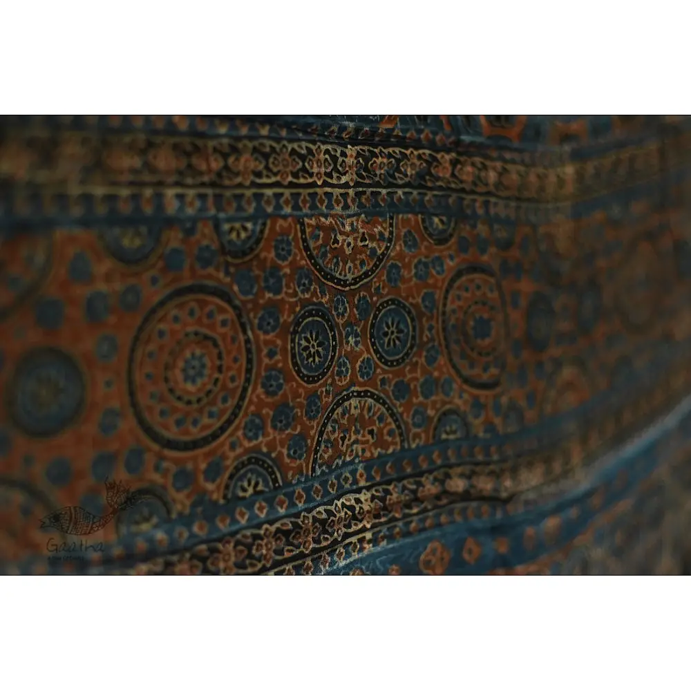 shop ajrakh block printed - Mashru stole