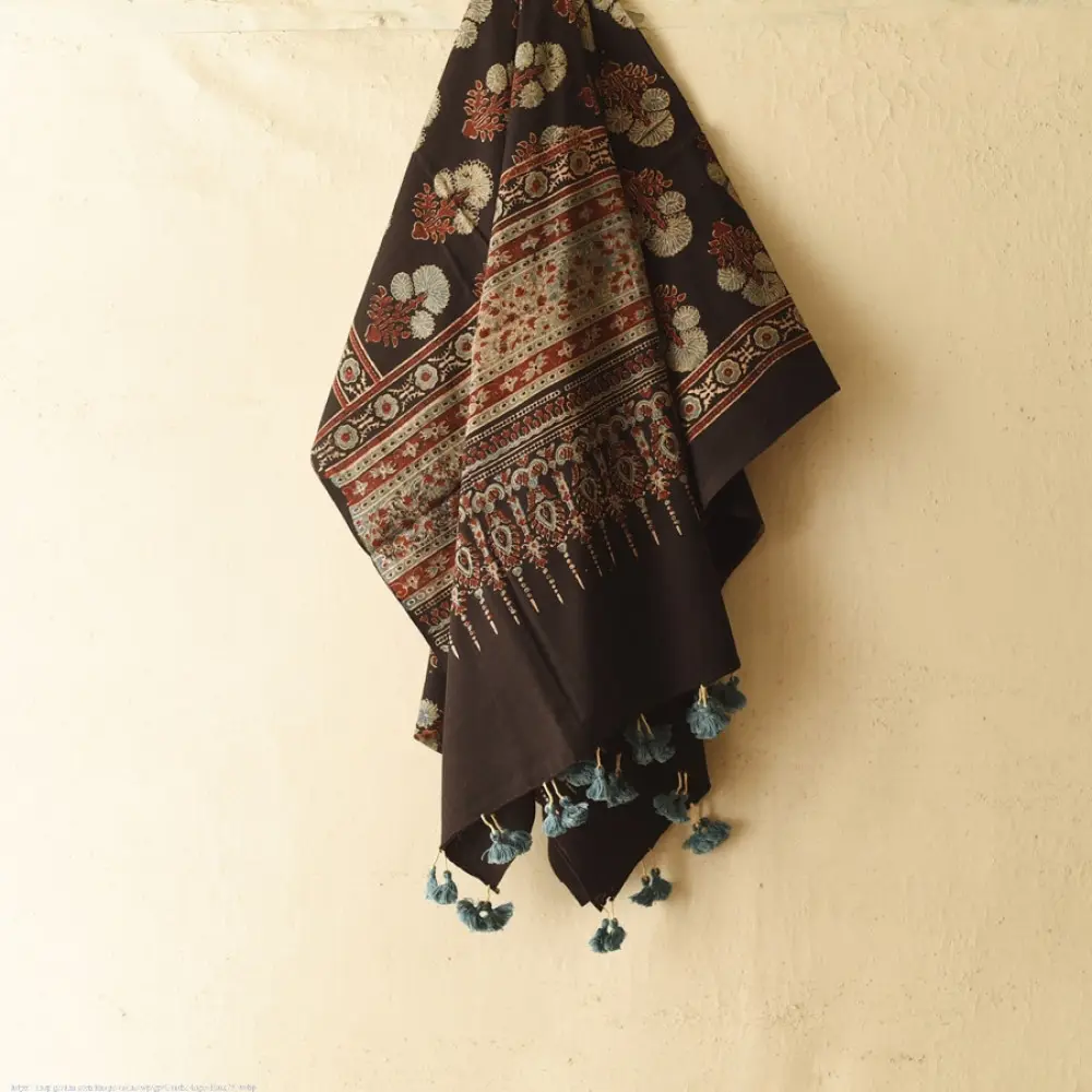 Shop Ajrakh Block Printed Pure Cotton Dupatta
