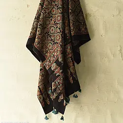 Sakhi . सखी ⁂ Ajrakh Block Printed Pure Cotton Dupatta (14)