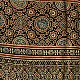 black gold ajrakh cotton stole hand block printed bundi tiny dot body ornate circular mandala border traditional mihrab arched detail artisanal scarf sustainable fashion natural dyed with tassels