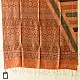 buy Ajrakh Mulberry Silk Dupatta - Natural dyed - Brown Stripes
