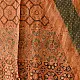 buy Ajrakh Mulberry Silk Dupatta - Natural dyed - Brown Stripes