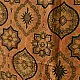 mustard orange ajrakh cotton square scarf black brown geometric sun floral medallion block print hand block printed natural dyed scarf tassels