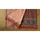 shop Ajrakh Hand Block Printed - Mul Soft Cotton Saree