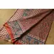 shop Ajrakh Hand Block Printed - Mul Soft Cotton Saree