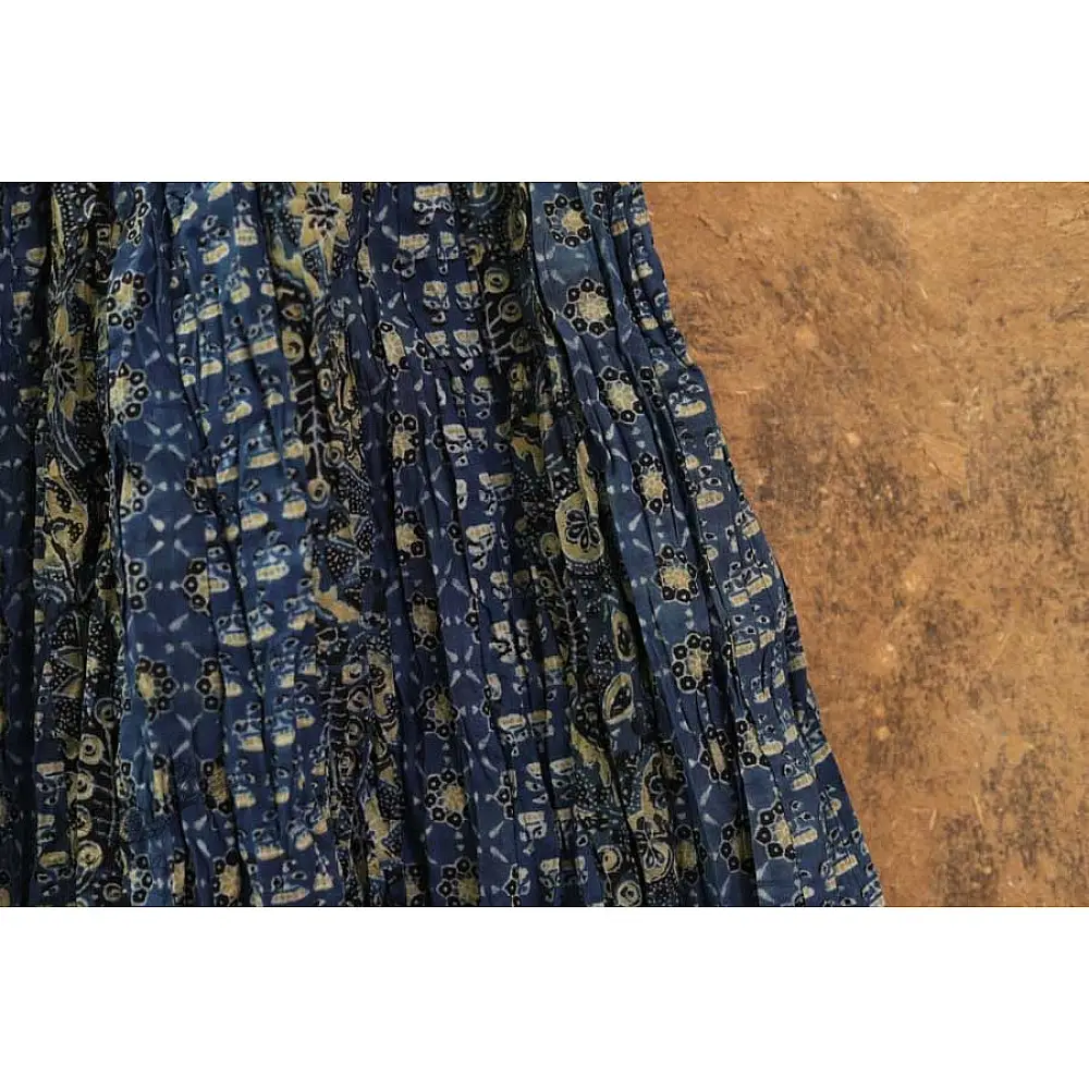 Shop ajrakh indigo long skirt