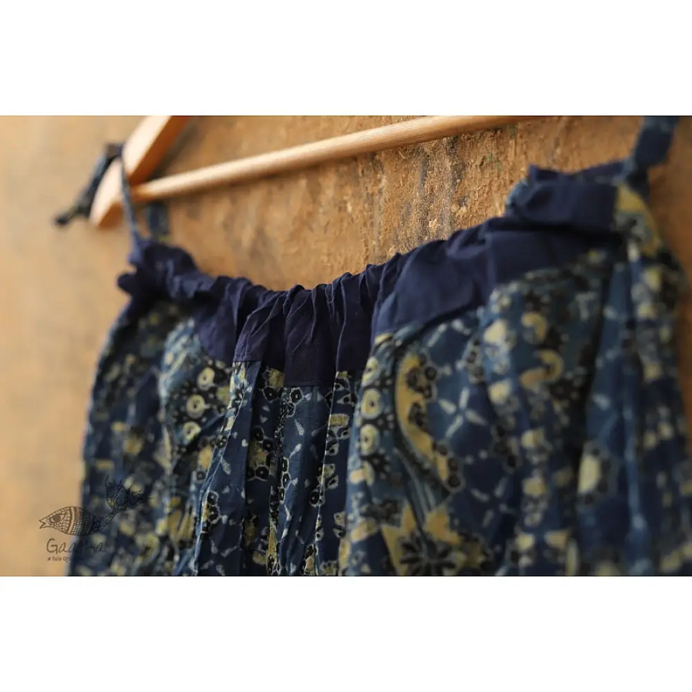 Shop ajrakh indigo long skirt