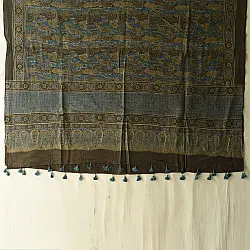 Sakhi . सखी ⁂ Ajrakh Block Printed Pure Cotton Dupatta (15)