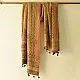 mulberry silk ajrakh dupatta mustard gold olive brown interlocking geometric floral jaal circular medallion palla block print hand block printed natural dyed silk dupatta
