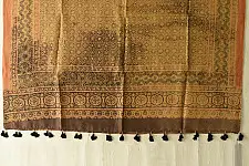 Ajrakh Mulberry Silk Dupatta | Natural dyed - M
