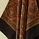 madder red ajrakh cotton square scarf black border floral medallion geometric star block print hand block printed natural dyed scarf tassels