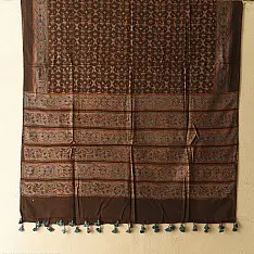 Sakhi . सखी ⁂ Ajrakh Block Printed Pure Cotton Dupatta  (49)
